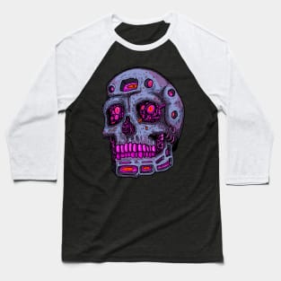 Cyberpunk Skull Baseball T-Shirt